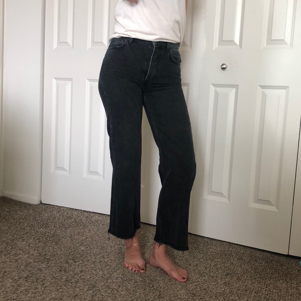REFORMATION Fawcett Wide Leg Jeans in Monterey wash